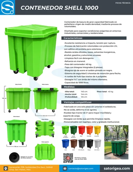 Portada de la ficha técnica de Contenedor Shell 1000 L (1000 L)