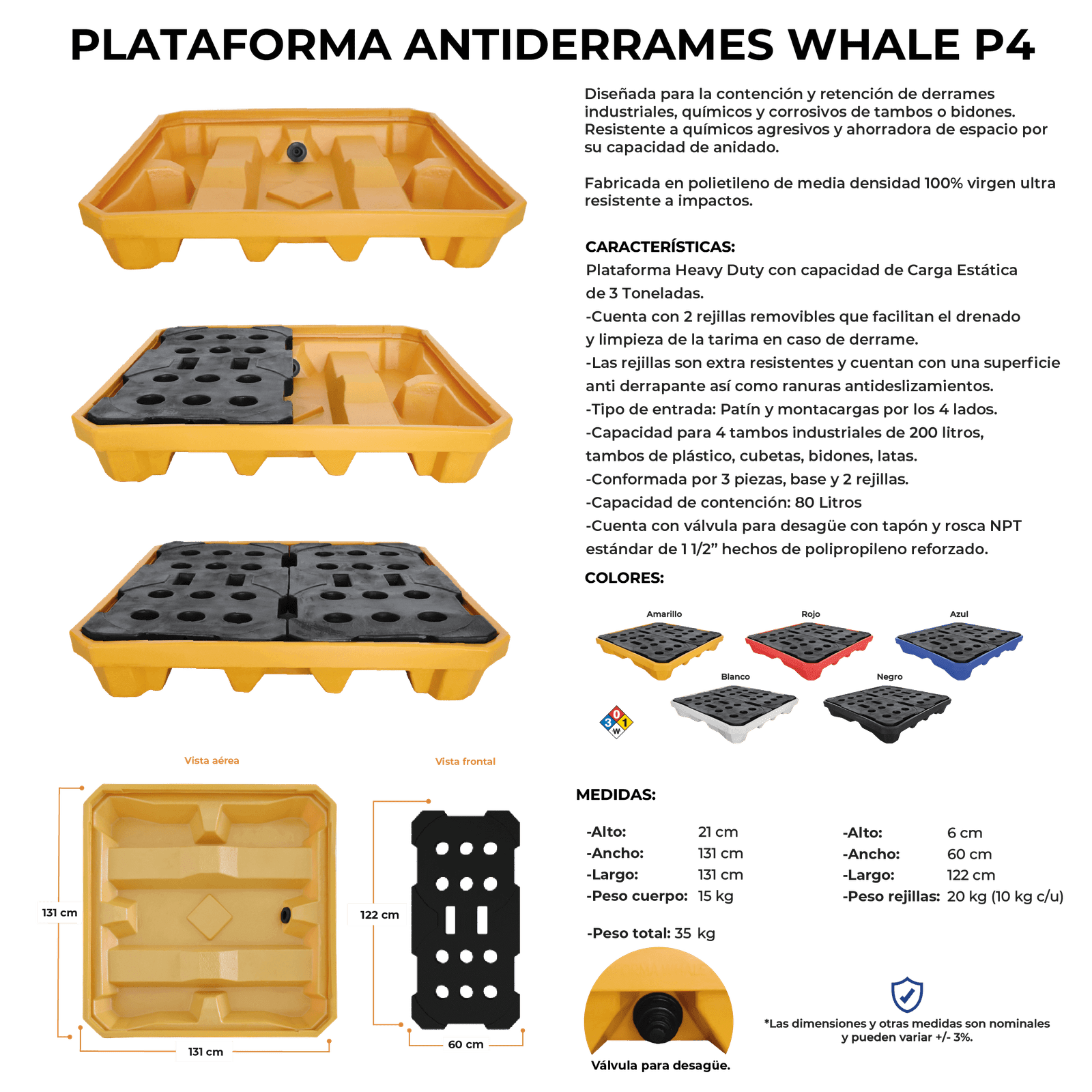 Satori Ficha Plataforma Antiderrames Whale P4